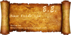 Baur Eulália névjegykártya